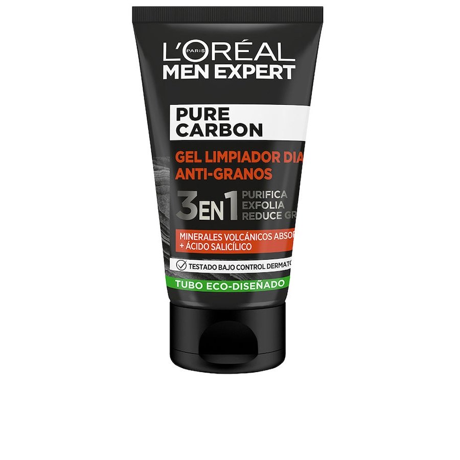 L´Oréal Men Expert MEN EXPERT żel oczyszczający przeciw wypryskom z czystym węglem 3w1 Oczyszczanie twarzy 100 ml Męskie