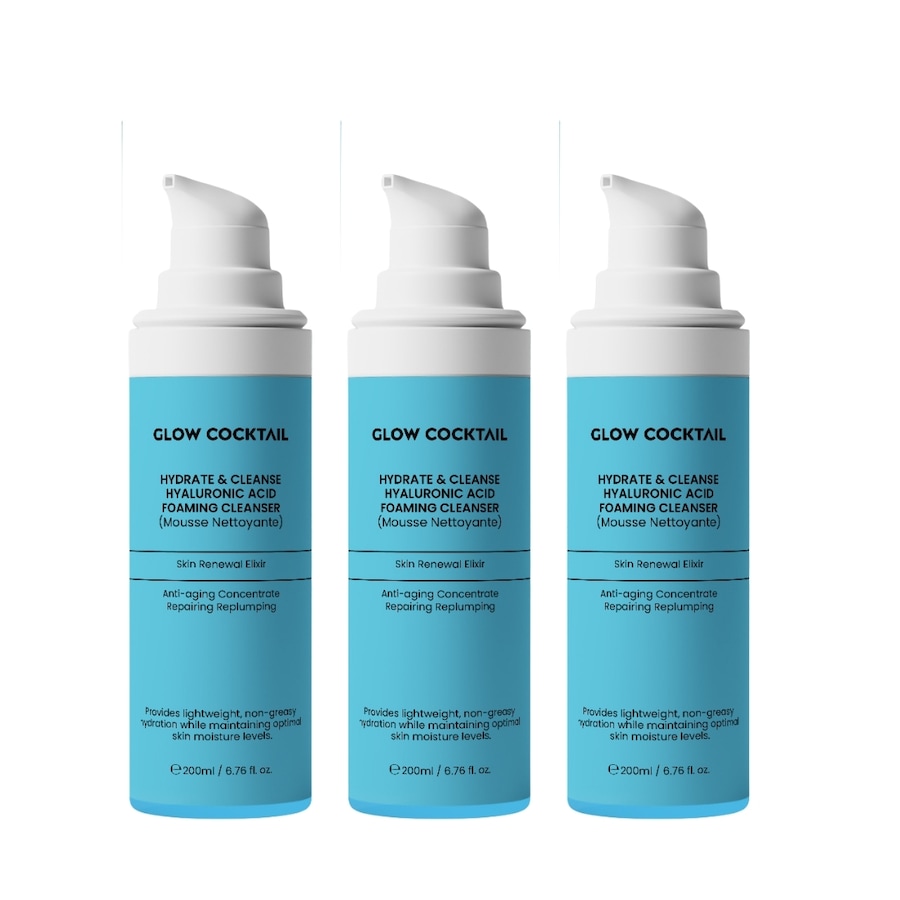 Glow Cocktail Trio oczyszczające z kwasem hialuronowym Żele do mycia twarzy 600 ml Damski