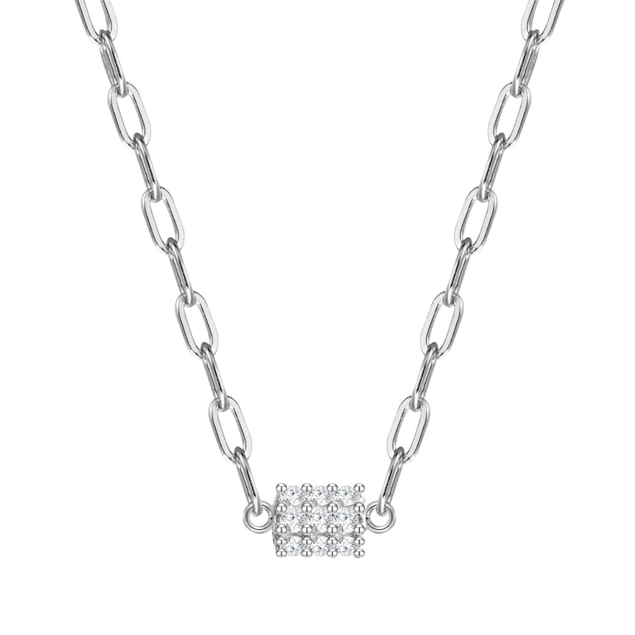 Glanzstücke München Naszyjnik srebrny srebro wysokiej próby Cyrkonia srebrny Naszyjniki 1 ct Damski