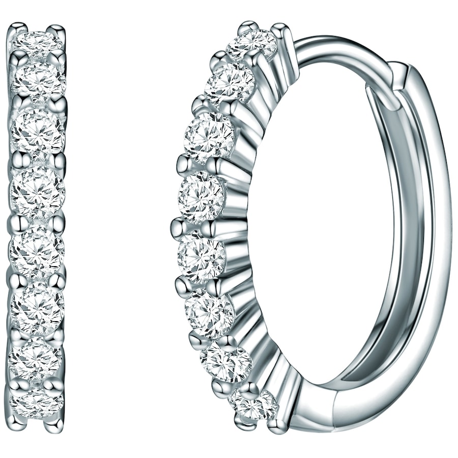 Rafaela Donata Srebrne kolczyki kreole srebro wysokiej próby Cyrkonia srebrny Kolczyki koła 1 ct Damski