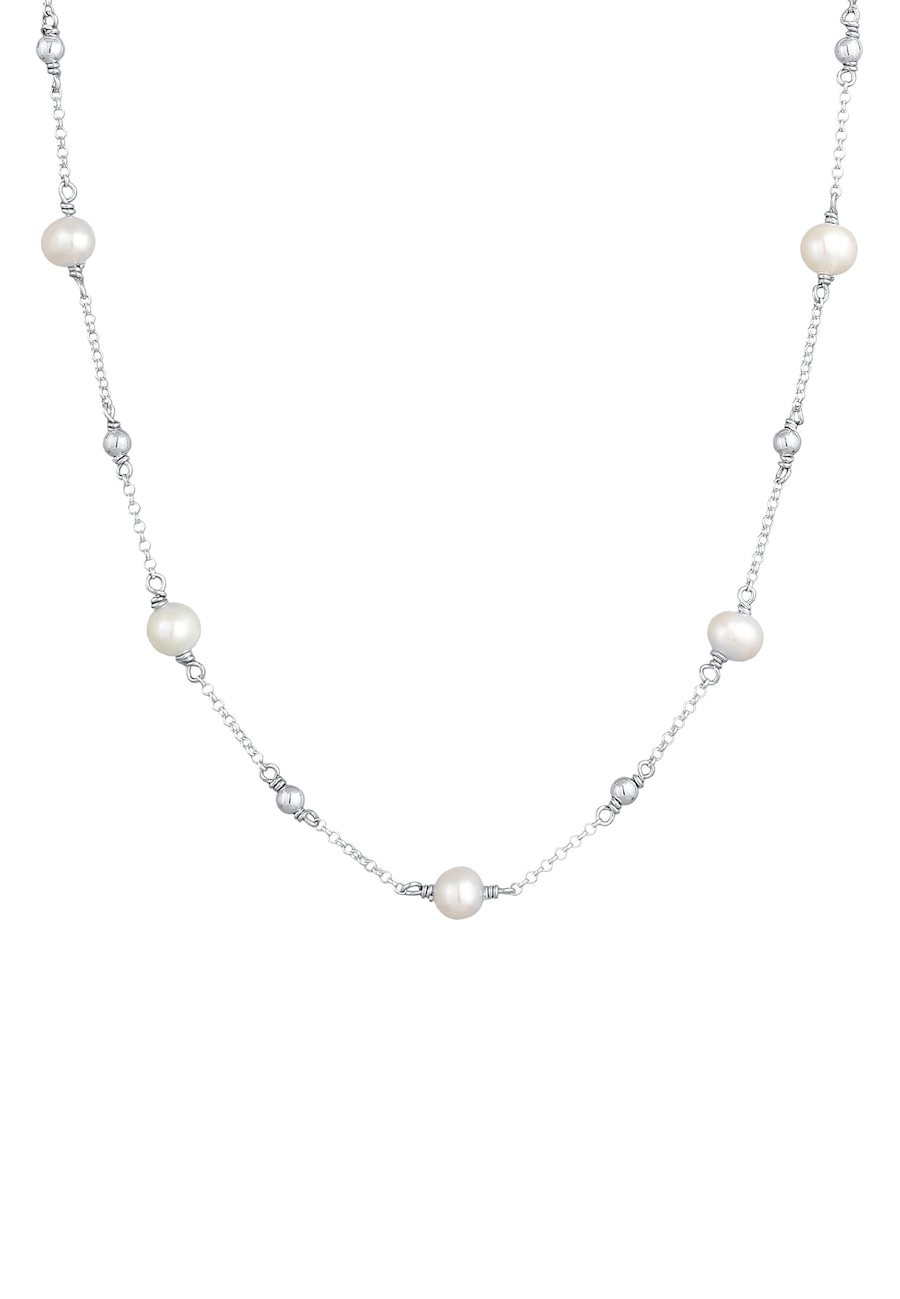 Elli Damskie kulki filigranowe z perłą hodowlana słodkowodną w pozłacanym srebrze 925 Sterling Silver Naszyjniki 1 ct