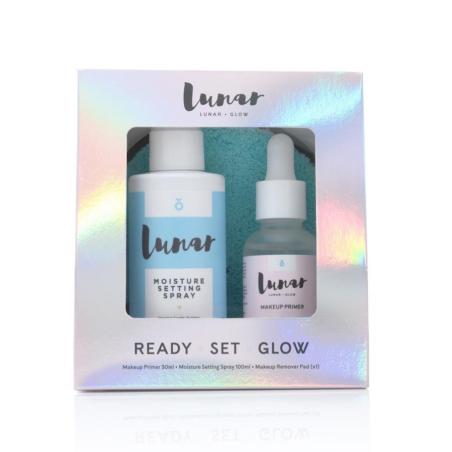 Lunar Glow Zestaw prezentowy Zestawy kosmetyków do makijażu 1 ct Makeup Remover 1 pce. + Moisture Setting Spray 100 ml + Makeup Primer 30 ml 1 szt.