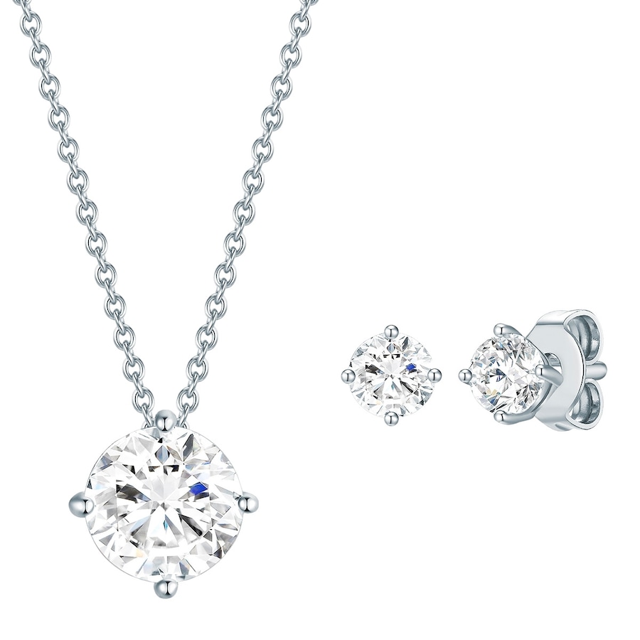 Rafaela Donata Komplet z kryształami Swarovski® srebro wysokiej próby zdobiony kryształkami Swarovski® srebrny Zestawy 1 ct Damski