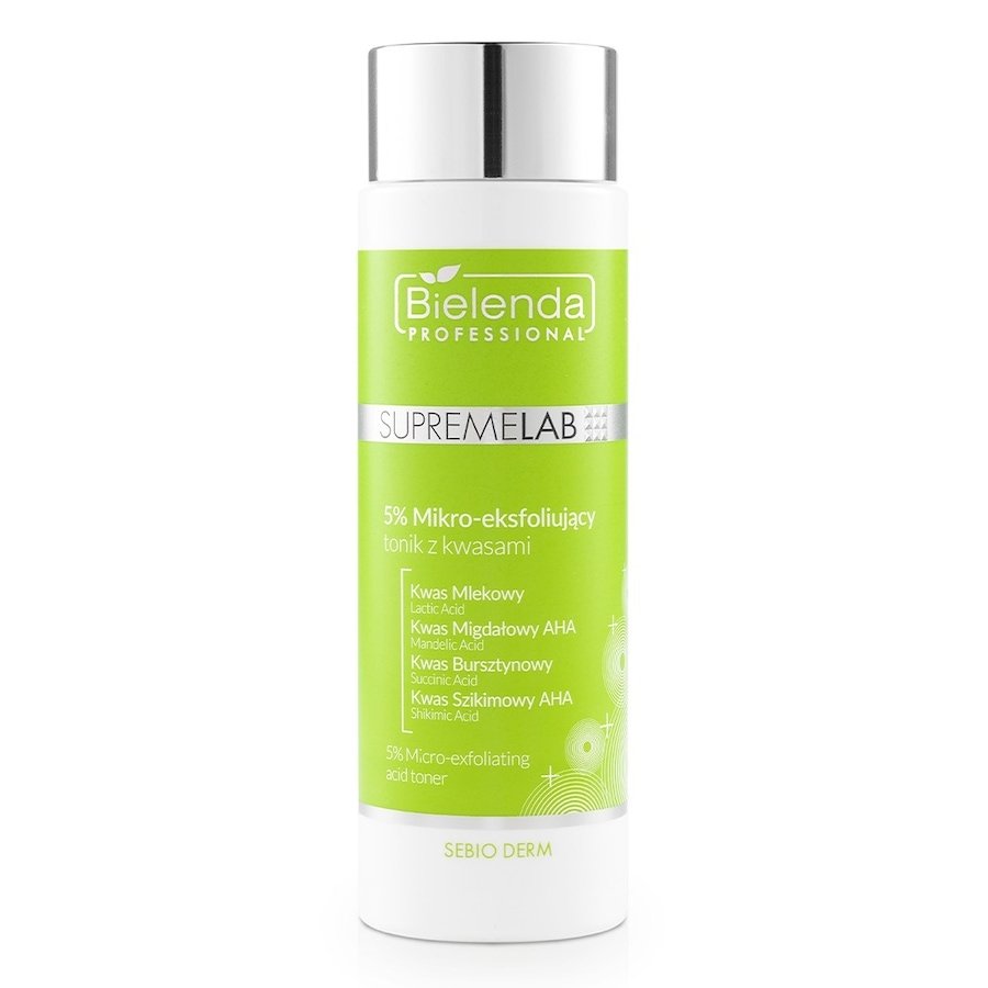 Bielenda Professional Sebio Derm 5% Mikro-eksfoliujący tonik z kwasami Toniki do twarzy 200 ml