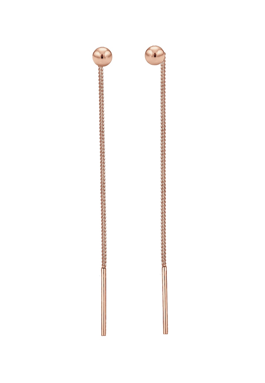 Elli Damskie kolczyki przeciągane przez ucho kulka minimalne ze srebra próby 925 Sterling Silver Kolczyki 1 ct