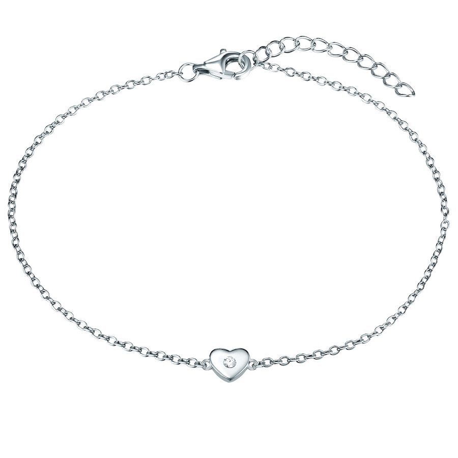 Rafaela Donata Srebrna bransoleta Serce srebro wysokiej próby Cyrkonia różowe złoto Bransoletki 1 ct Damski