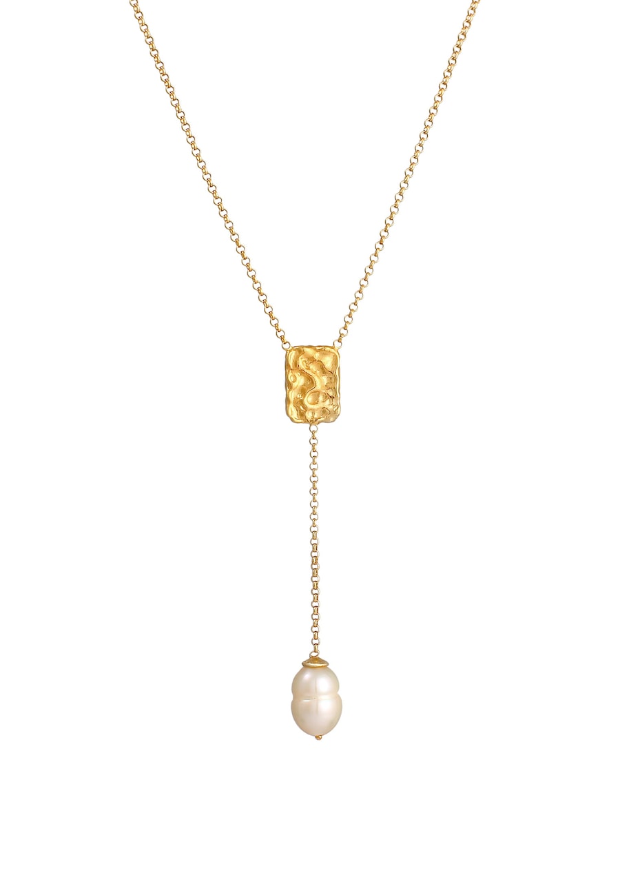 Elli PREMIUM Damski naszyjnik Y-Necklace Barokowy Organic Ponadczasowy w 925 Sterling Silver Naszyjniki 1 ct