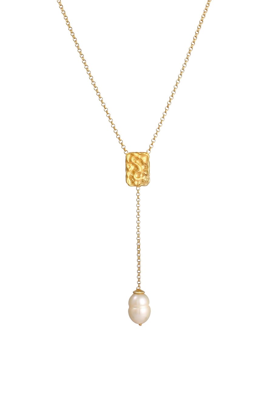 Elli PREMIUM Damski naszyjnik Y-Necklace Barokowy Organic Ponadczasowy w 925 Sterling Silver Naszyjniki 1 ct