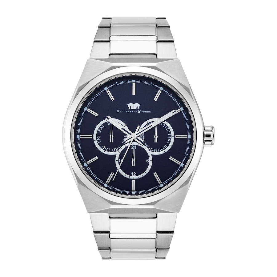 Rhodenwald & Söhne Wielofunkcyjny Cooledge Srebrny Stal nierdzewna Srebrny Zegarki męskie 1 ct Męskie