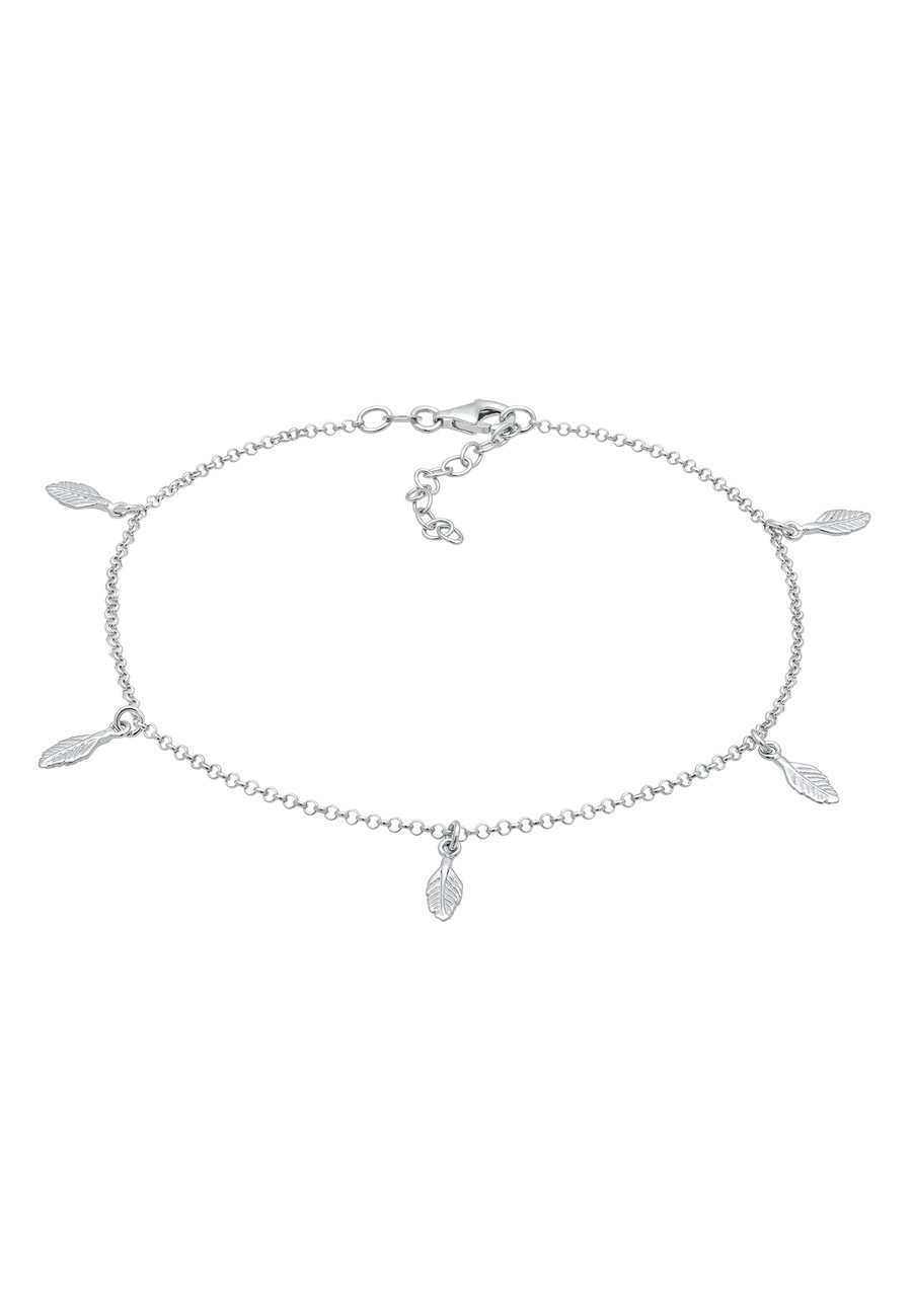 Elli Damska bransoletka na kostkę pióro zawieszka Boho w srebrze 925 Sterling Silver Bransoletki na nogę 1 ct Damski