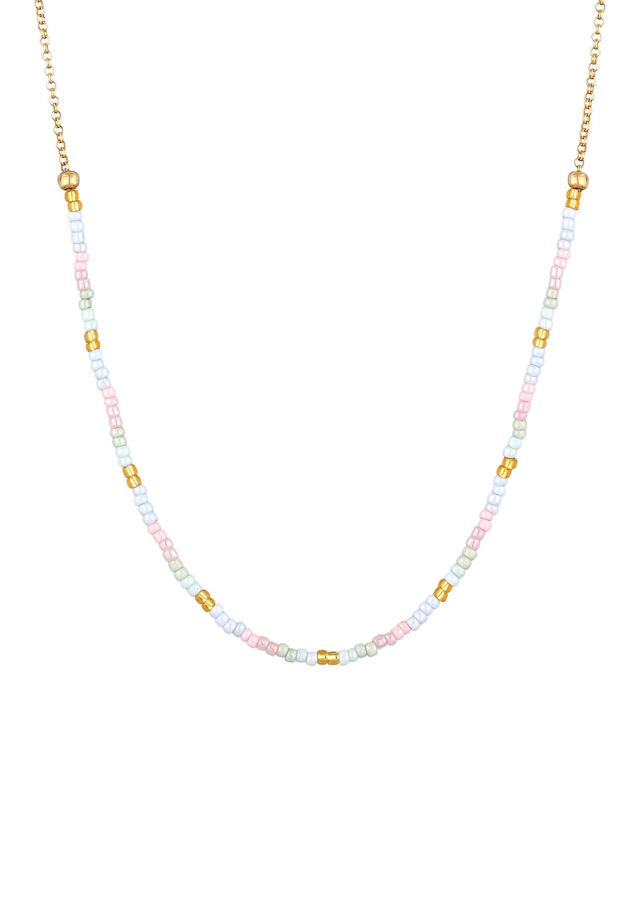 Elli Koraliki dziecięce Pastelowe ze srebra 925 Sterling Silver pozłacane Naszyjniki 1 ct Damski