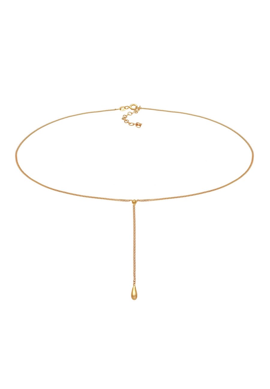 Elli Ladies Choker Y-chain drop ball boho wykonany z 925 Sterling Silver Naszyjniki 1 ct Damski