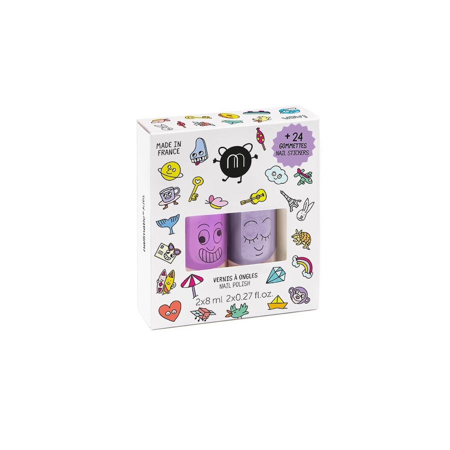 Nailmatic WOW SET Lakiery do paznokci 1 ct 2X8 ML + 24 SZT