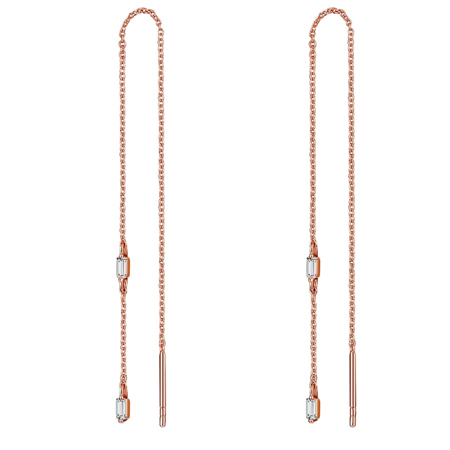 Glanzstücke München Kolczyki wiszące srebrne srebro wysokiej próby Cyrkonia żółte złoto 1 ct Damski