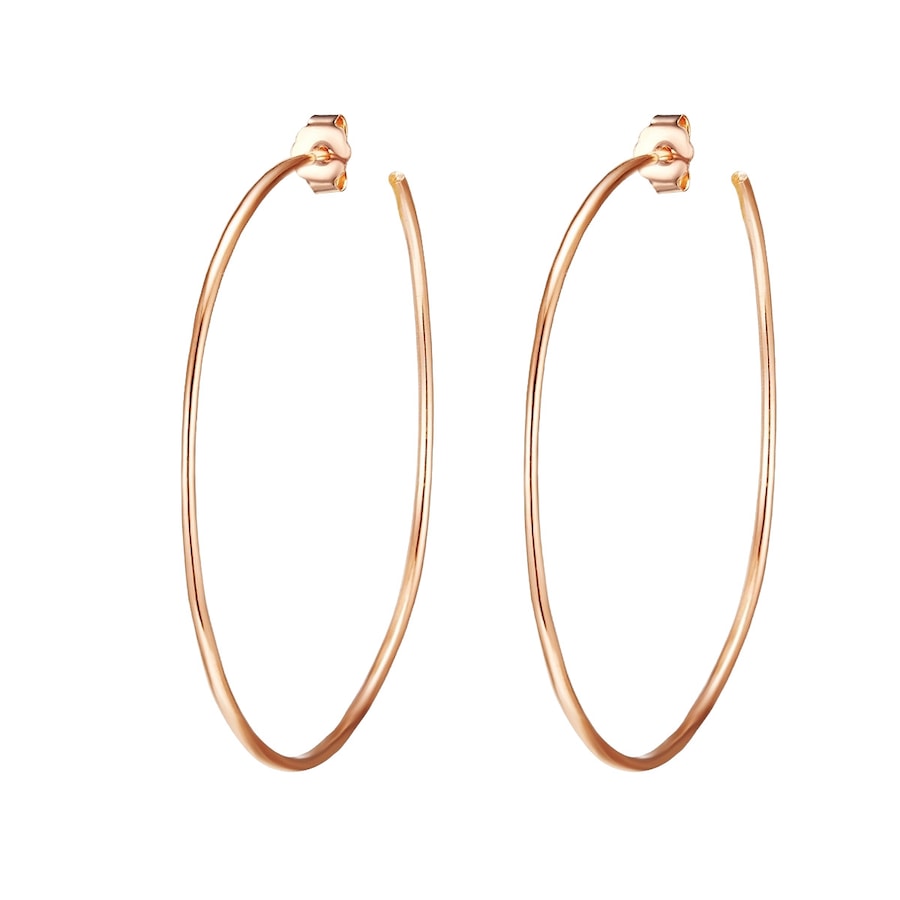 Glanzstücke München Srebrne kolczyki kreole srebro wysokiej próby różowe złoto Kolczyki koła 1 ct Damski