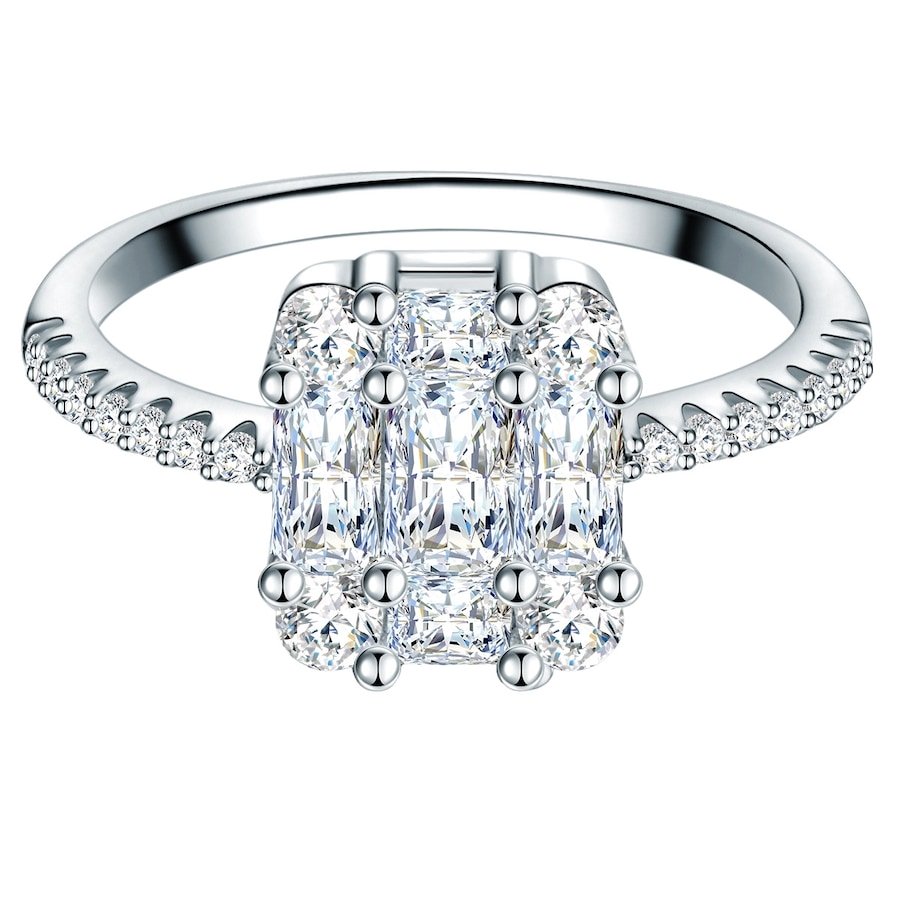 Trilani Srebrny pierścionek srebro wysokiej próby Cyrkonia srebrny Pierścionki 1 ct Damski