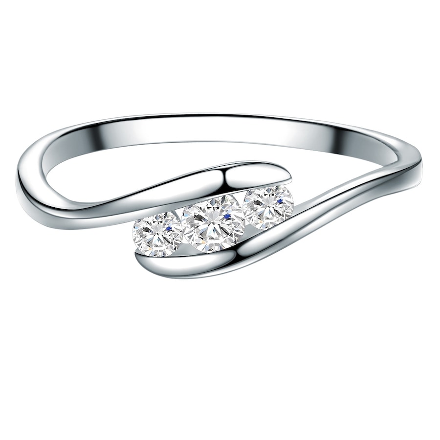 Trilani Srebrny pierścionek srebro wysokiej próby Topaz srebrny Pierścionki 1 ct Damski