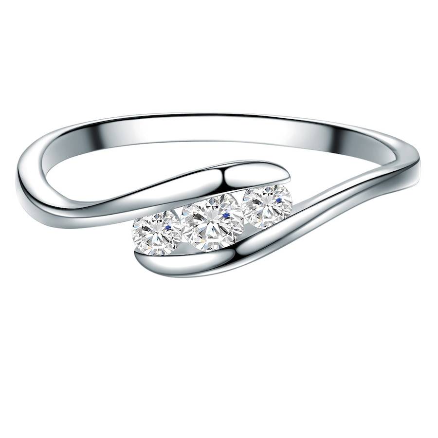 Trilani Srebrny pierścionek srebro wysokiej próby Topaz srebrny Pierścionki 1 ct Damski