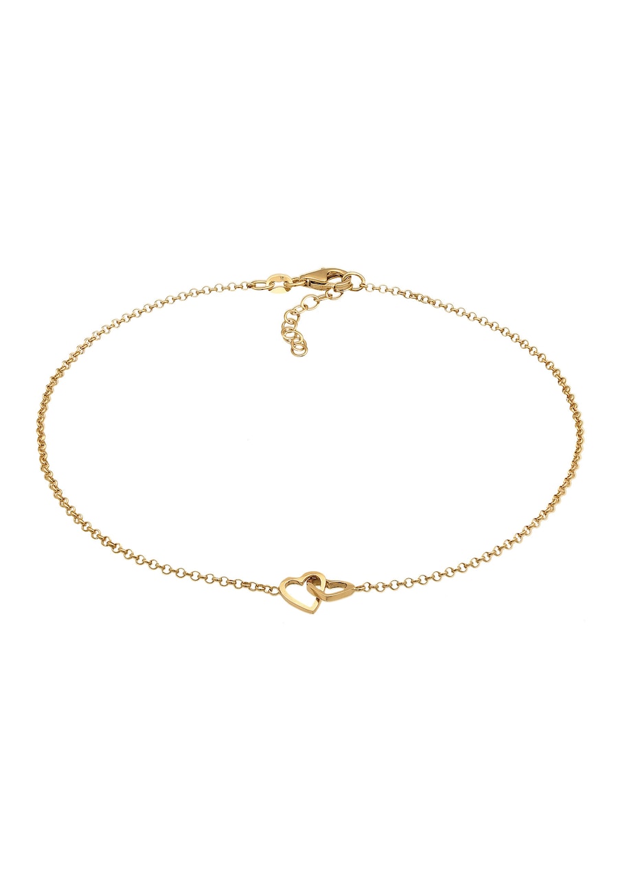 Elli Anklet Damska kostka pożarła miłość serca w srebra próby 925 Bransoletki na nogę 1 ct Damski