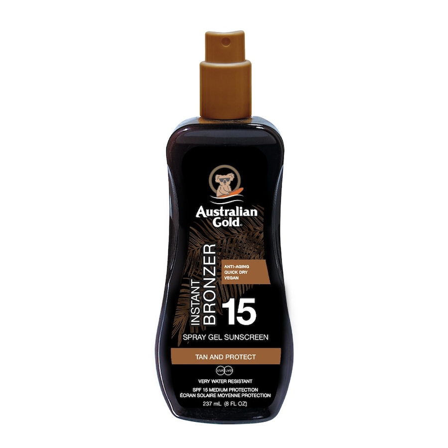 Australian Gold SPF 15 Spray Gel with Bronzer - Żel w sprayu do opalania z bronzerem Ochrona przeciwsłoneczna 237 g