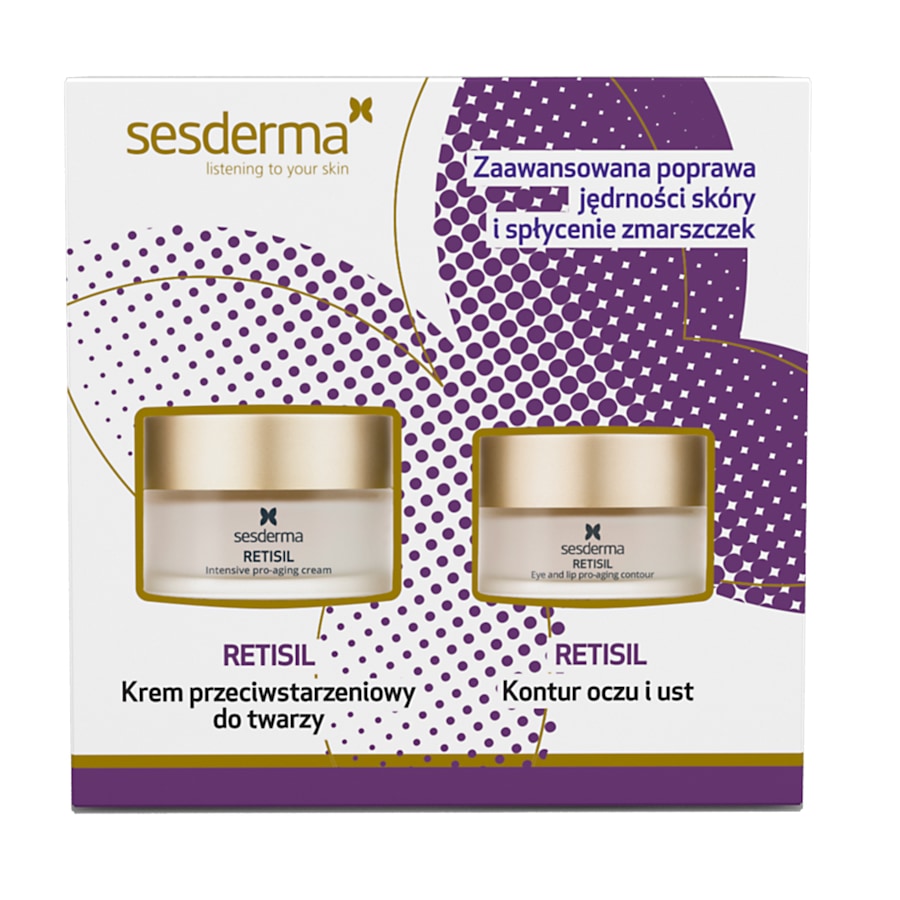 Sesderma Zestaw świąteczny RETISIL Krem przeciwstarzeniowy do twarzy 50 ml + RETISIL Kontur oczu 30 ml Kremy przeciwzmarszczkowe 1 ct
