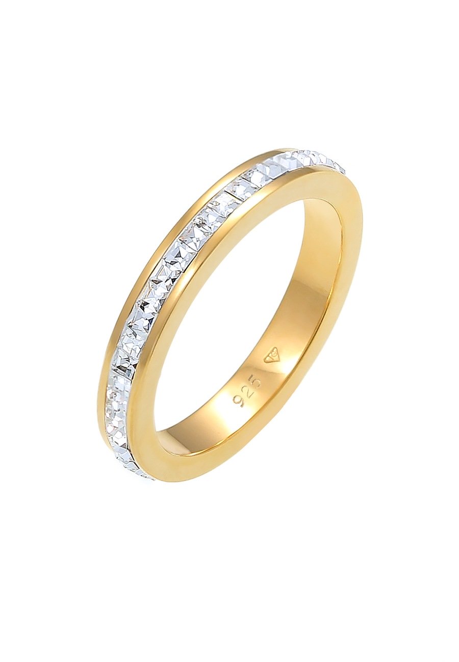 Elli PREMIUM Damski Bandring Elegant z kryształami w srebra próby 925 Pierścionki 1 ct