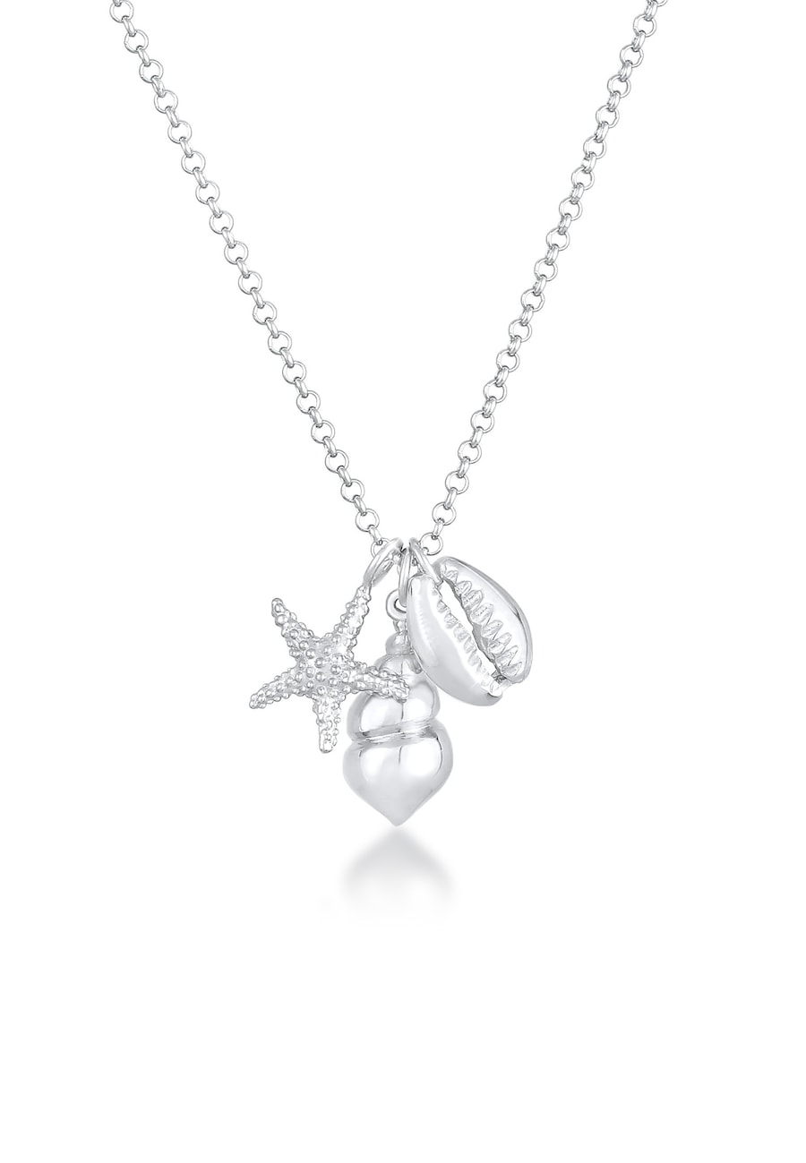 Elli Damski wisiorek z muszlą rozgwiazdy zawieszka morska w srebrze próby 925 Sterling Silver Naszyjniki 1 ct