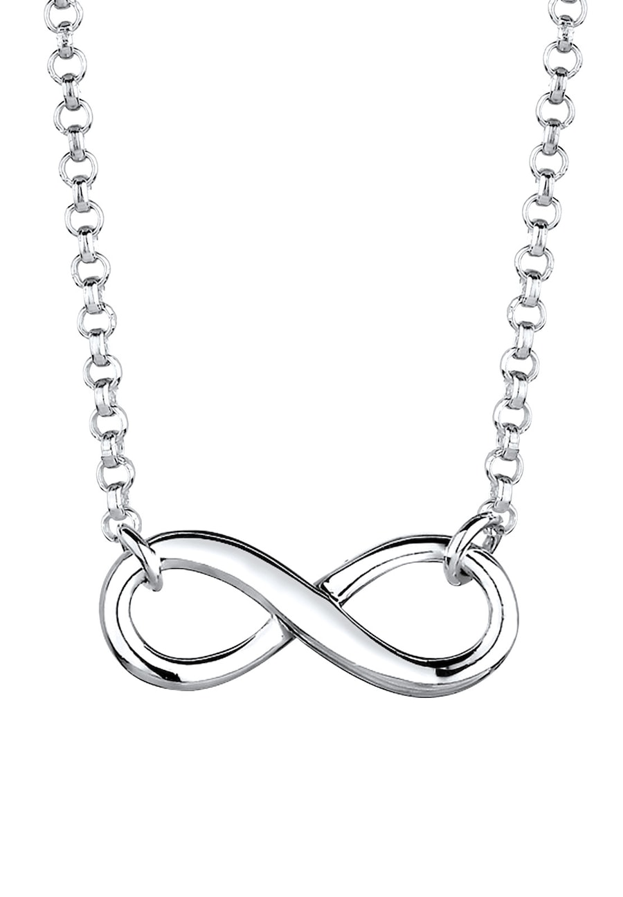 Elli Damski symbol nieskończoności Infinity wykonany ze srebra próby 925 Sterling Silver Naszyjniki 1 ct