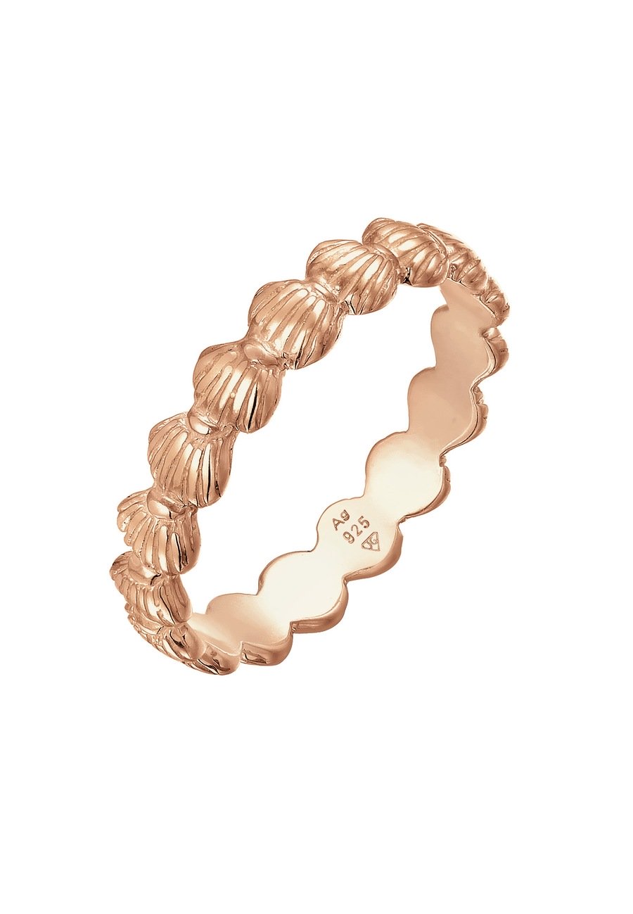 Elli Damska obrączka muszla morska plaża lato w srebrze 925 Sterling Silver Pierścionki 1 ct Damski