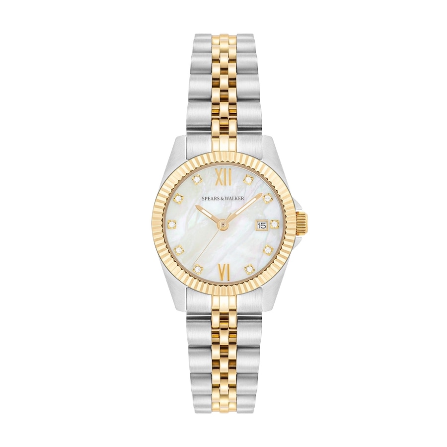 Spears & Walker Zegarek na reke ze stali nierdzewnej w kolorze srebrno/zlotym Zegarki damskie 1 ct Damski