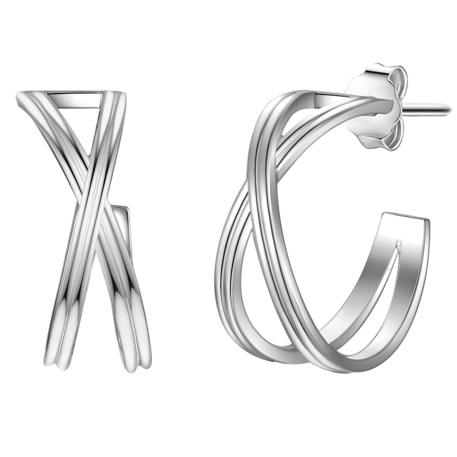 Glanzstücke München Srebrne kolczyki sztyfty srebro wysokiej próby srebrny Kolczyki koła 1 ct Damski