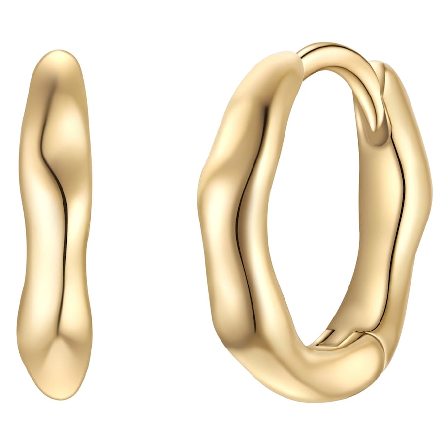 Glanzstücke München Kolczyki Srebro wysokiej próby Żółte złoto Kolczyki koła 1 ct Damski