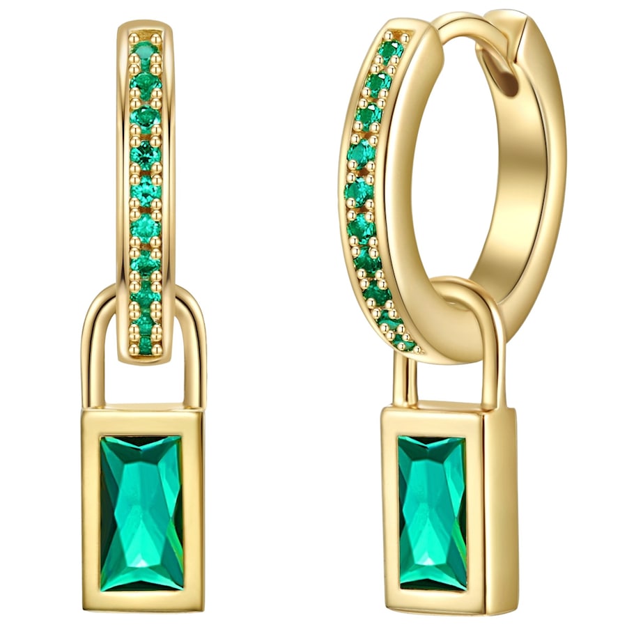 Glanzstücke München Kolczyki z Srebro wysokiej próby w Żółte złoto Kolczyki koła 1 ct Damski