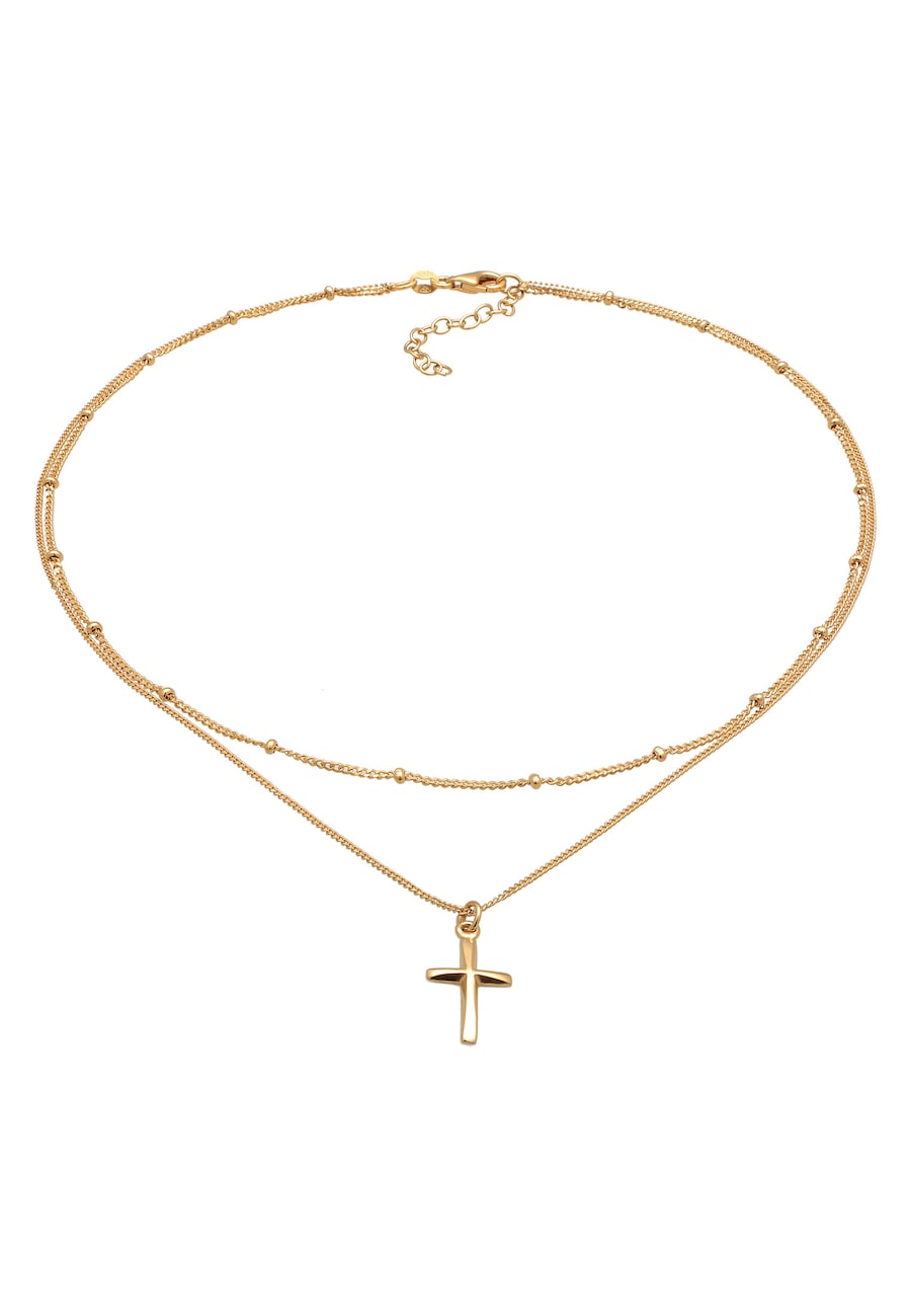 Elli Damski choker wisiorek krzyż ze srebra próby 925 Sterling Silver Naszyjniki 1 ct