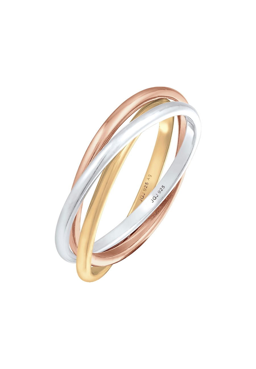 Elli Damski pierścionek Wrap Trini Look Basic Minimal w srebrze 925 Sterling Silver Pierścionki 1 ct