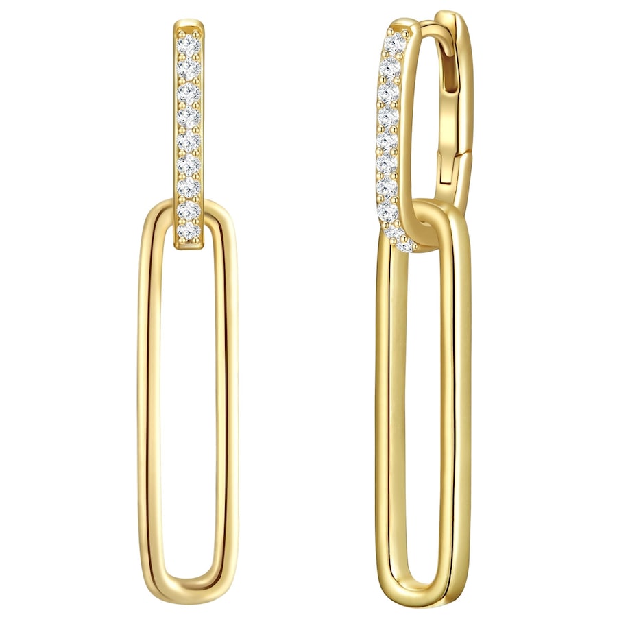 Glanzstücke München Kolczyki z Srebro wysokiej próby w Żółte złoto Kolczyki koła 1 ct Damski