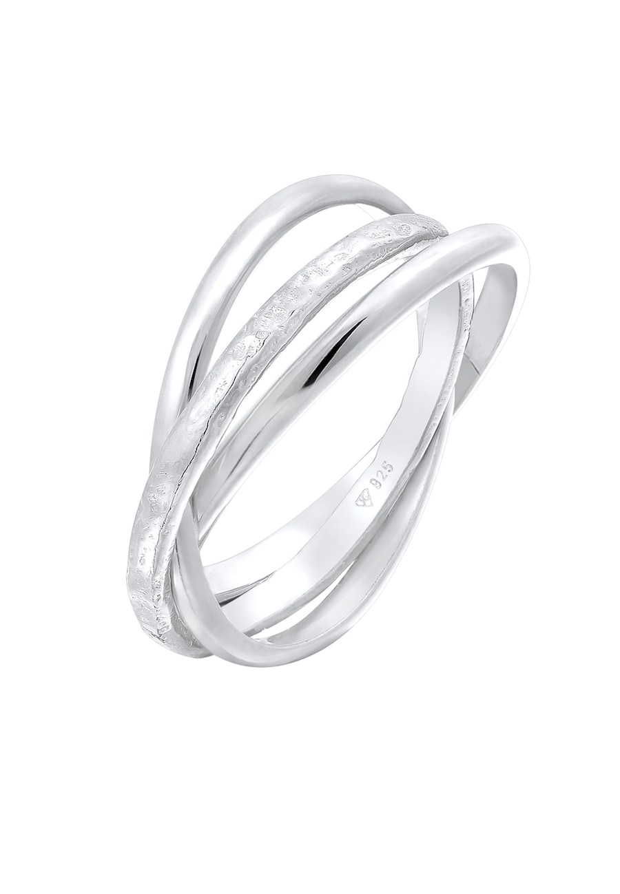 Elli Damski pierścionek owijany Trinity Basic Classic w srebrze 925 Sterling Silver Pierścionki 1 ct
