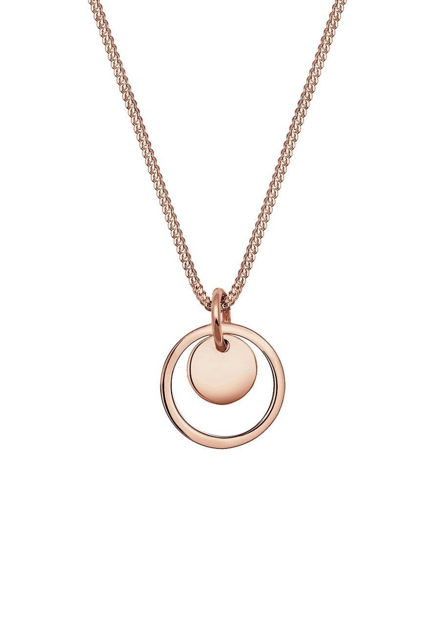 Elli Damska zawieszka w kształcie koła Geo Look ze srebra próby 925 Sterling Silver Naszyjniki 1 ct Damski