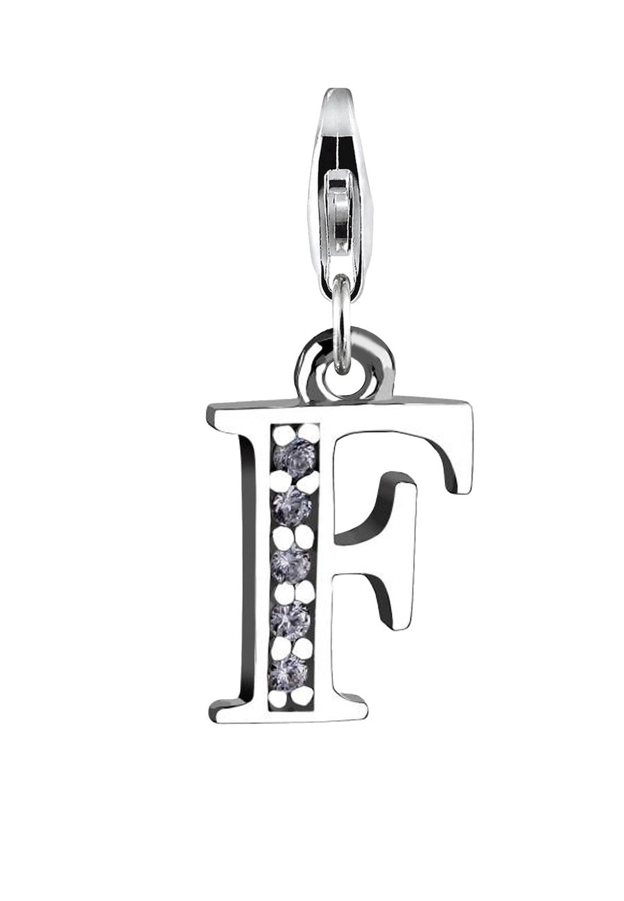 Nenalina Damski wisiorek litera R ze srebra próby 925 sterling silver Wisiorki 1 ct