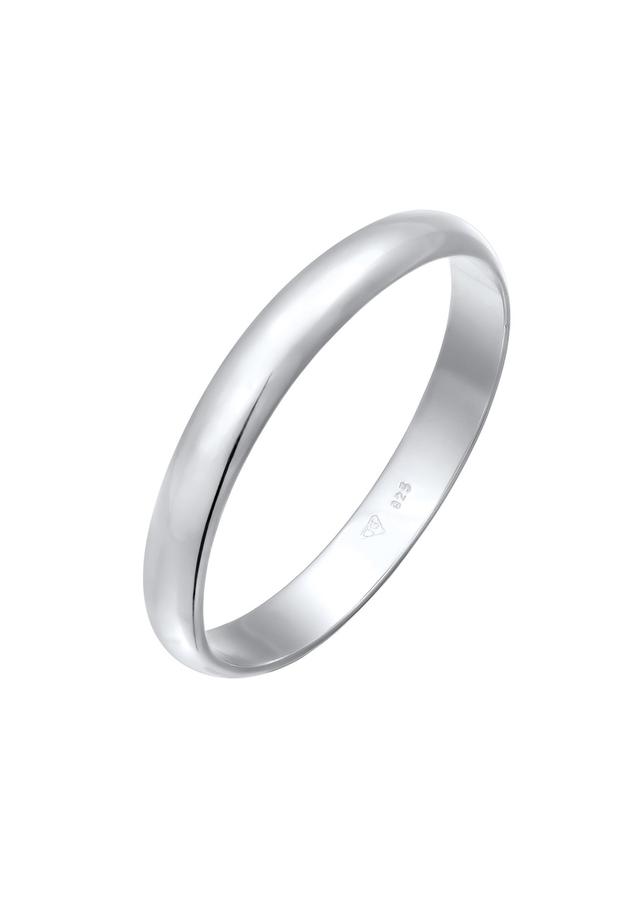 Elli Damska obrączka skromna szeroka w srebrze 925 Sterling Silver Pierścionki 1 ct Damski