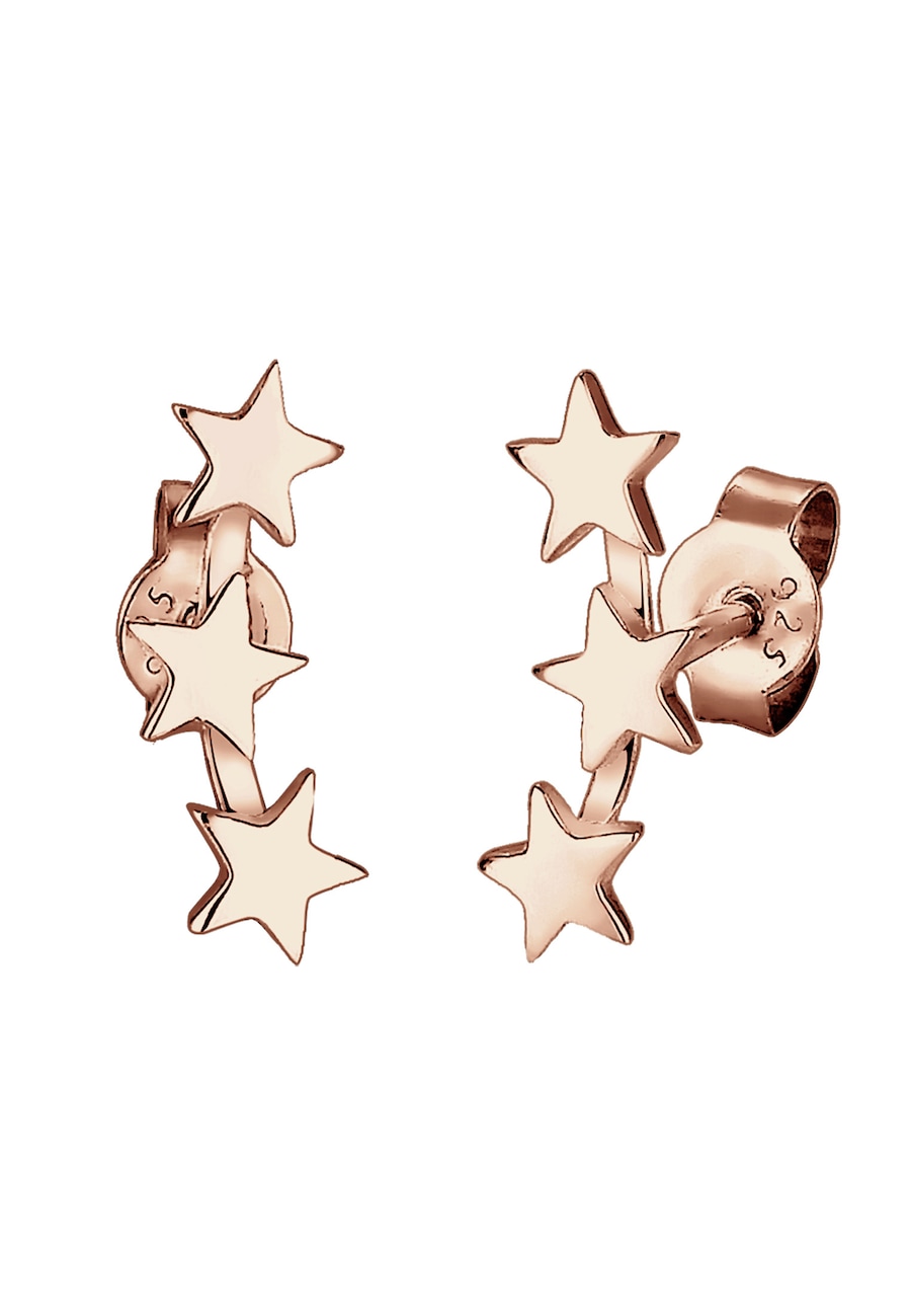 Elli Damskie kolczyki sztyfty gwiazdy Astro Look w srebrze 925 Sterling Silver Kolczyki 1 ct