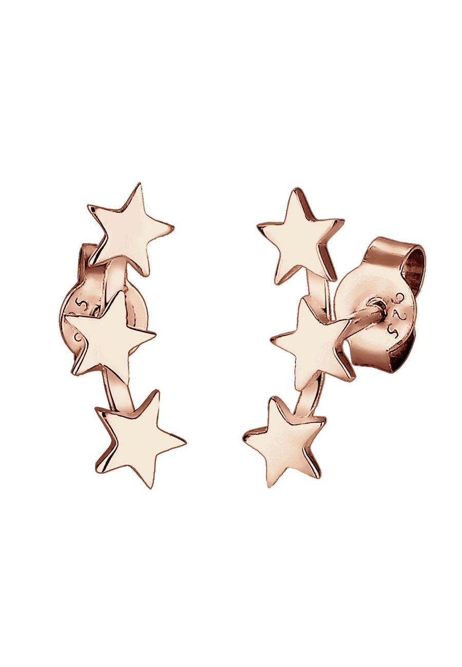 Elli Damskie kolczyki sztyfty gwiazdy Astro Look w srebrze 925 Sterling Silver Kolczyki 1 ct