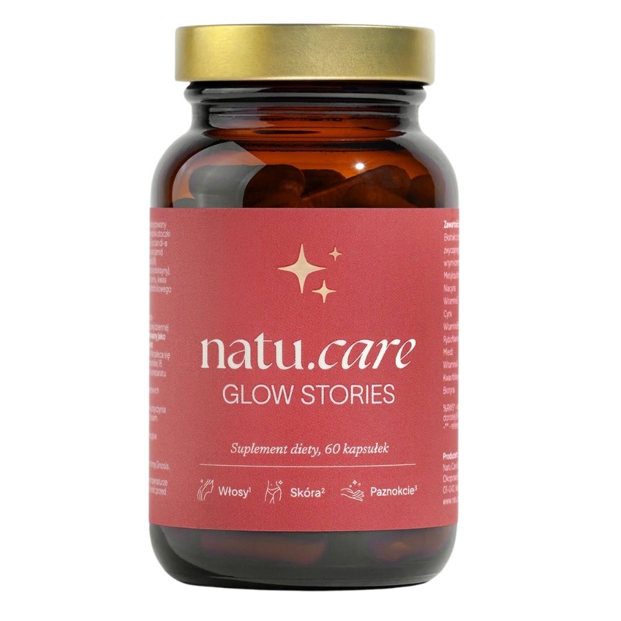 Natu Care Suplement diety Glow Stories na wzmocnienie skóry, włosów, paznokci Piękne włosy 60 ct