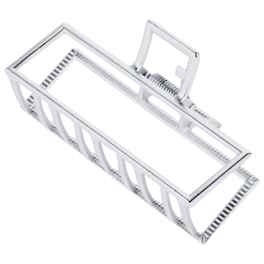 SOHO SOHO Square duża metalowa spinka klamra do włosów - Srebrna Klamry i spinki do włosów 1 ct Srebrny Damski