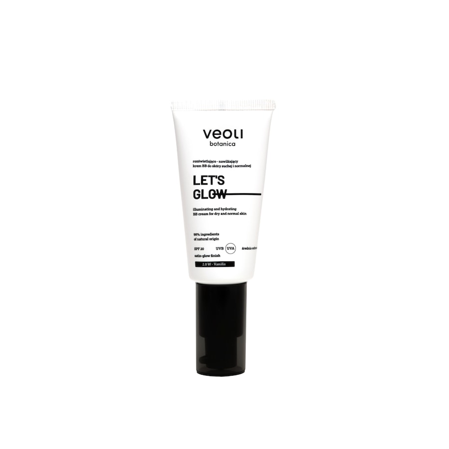 Veoli Botanica Rozświetlająco - nawilżający krem BB do skóry suchej i normalnej Kremy BB i CC 30 ml 2.0 W - Vanilla