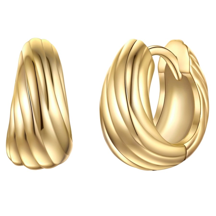 Rafaela Donata Kolczyki z Srebro wysokiej próby w Żółte złoto Kolczyki koła 1 ct Damski