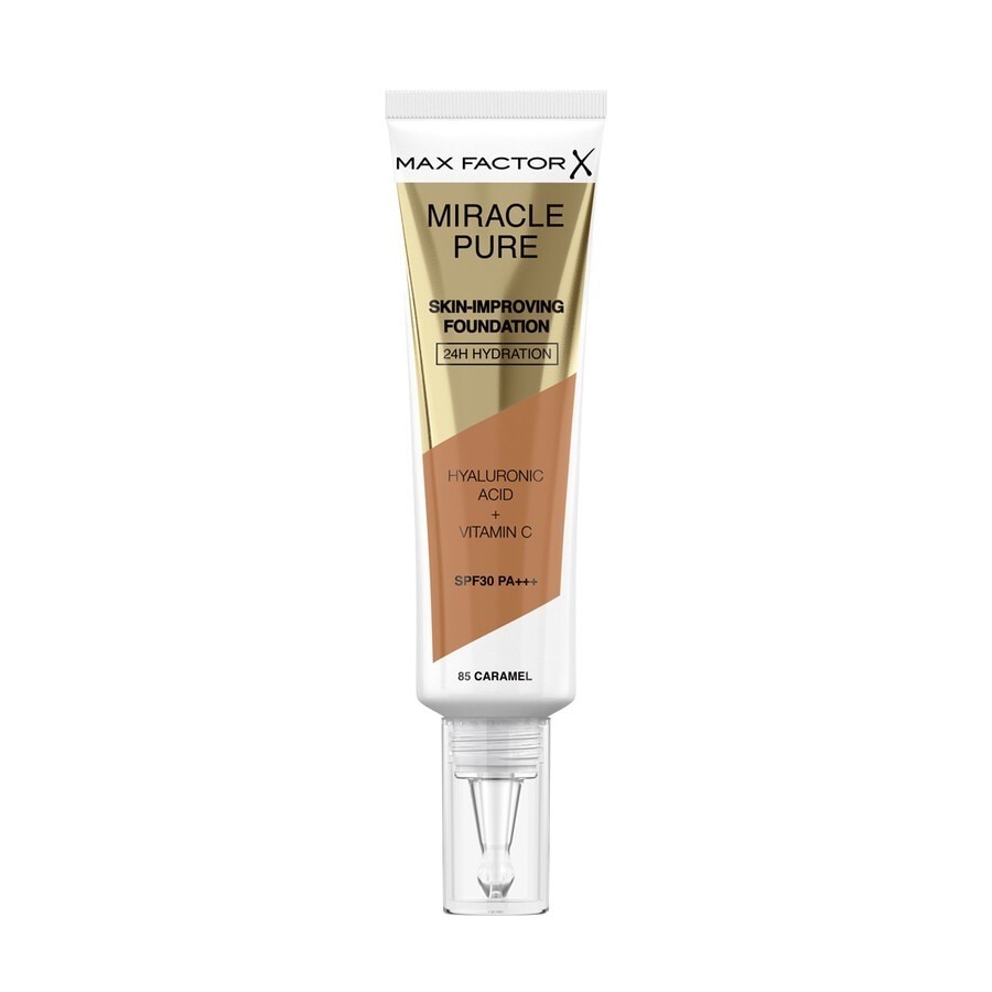 Max Factor Max Factor Miracle Pure - rozświetlający podkład odżywczy 80 Bronze, 30ml Korektory 85 Caramel