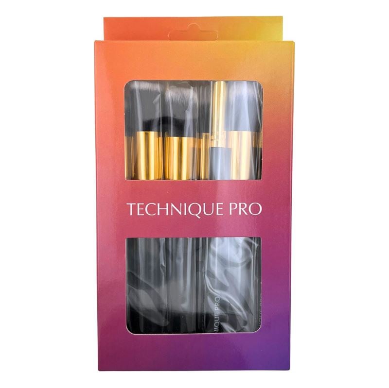 Technique Pro Technique Pro® Pędzle do makijażu - Zestaw 10 sztuk - Czarno/Złote Zestawy pędzli do makijażu 1 g Czarny/Złoty
