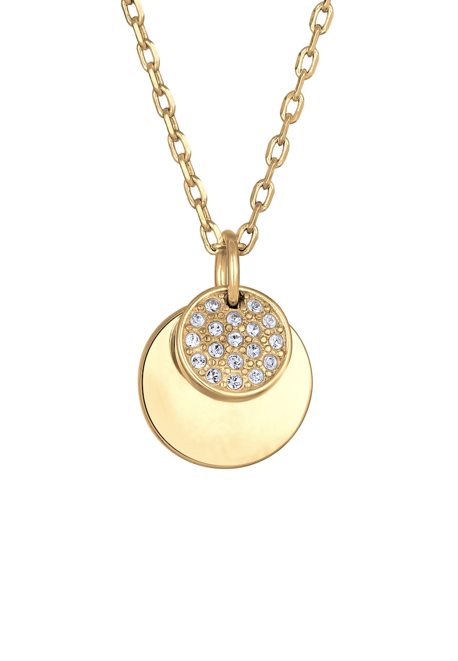 Elli Damski wisiorek Elegancki srebrny z kryształkami Naszyjniki 1 ct