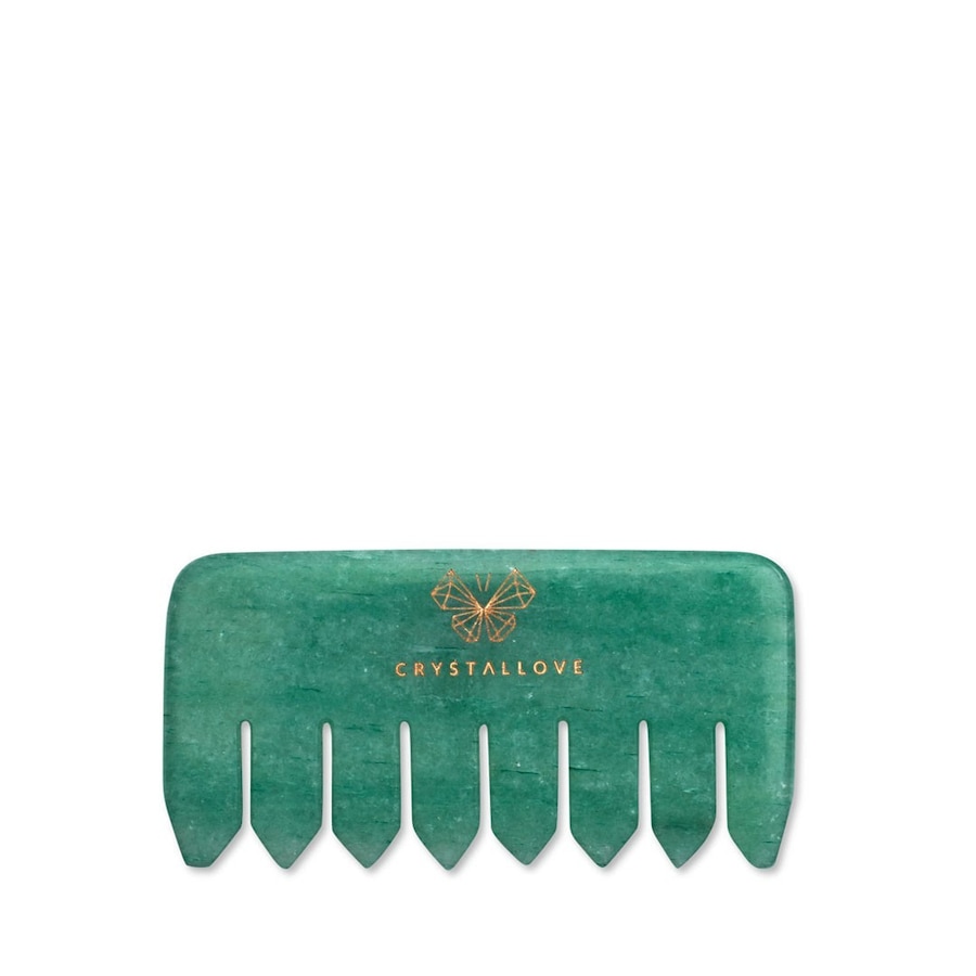 Crystallove Grzebień do masażu skóry głowy i ciała z awenturynu Akcesoria do pielęgnacji 1 ct